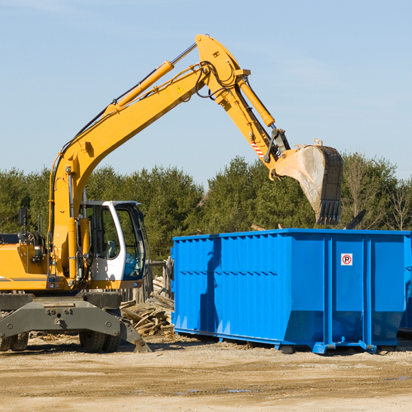 how does a residential dumpster rental service work in Hume